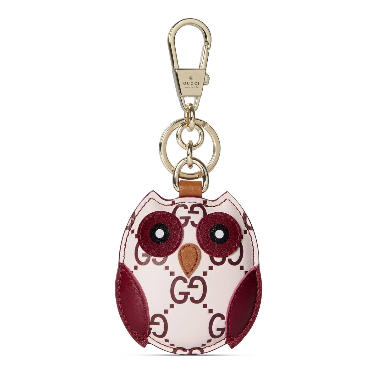 Gucci Taschenanhänger Damen Owl Shaped Bag Charm Rosa Rot 821813JAAJ18161