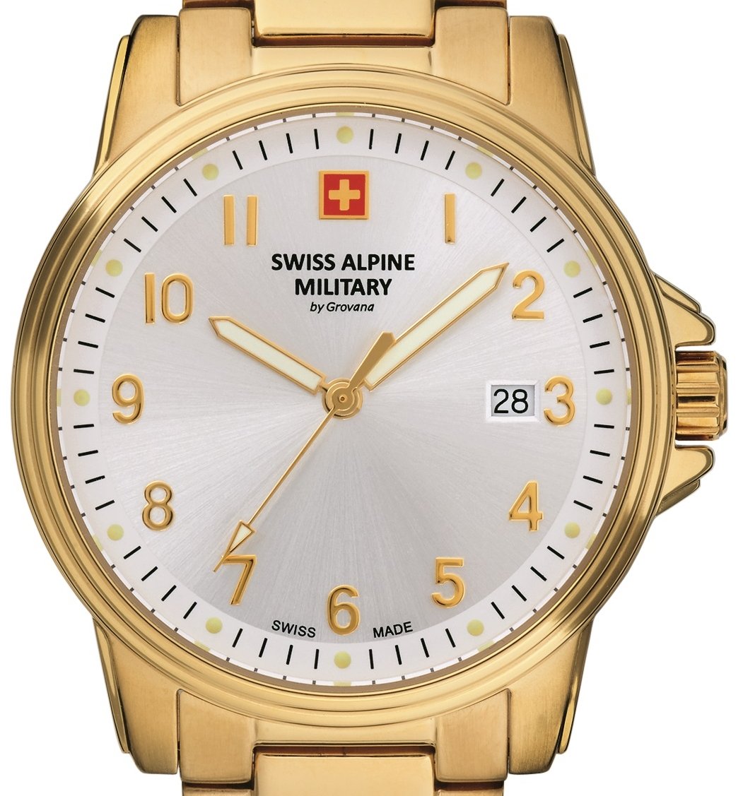 Swiss Alpine Military Herren Armbanduhr 40 mm Armband Edelstahl 7011.1112