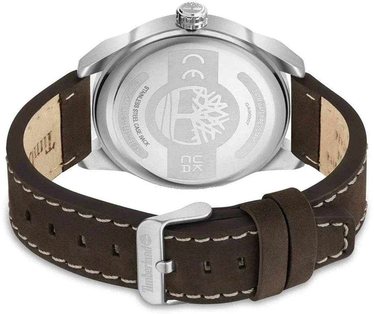 Timberland Analoguhr Herren Ripley-Z Silberfarben Beige Braun TDWGA9000701M
