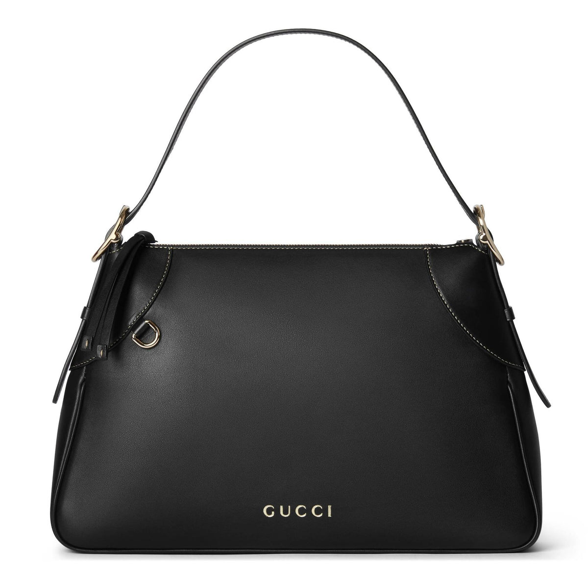 Gucci Handtasche Damen GG Emblem Medium Shoulder Bag Schwarz 815217-AAEC2-1000