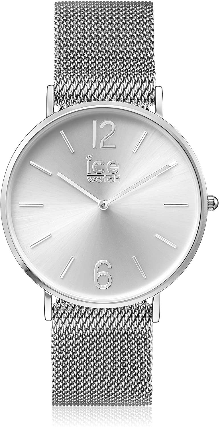 Ice-Watch Unisex Uhr Armbanduhr Ice City Milanaise Silver Shiny Medium 012700