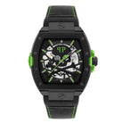 Philipp Plein Herrenuhr Automatik The Skeleton 2.0 Schwarz, Grün PWJFA1426