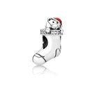 PANDORA Weihnachtsstrumpf Silber Zirkonia & Emaille Charm