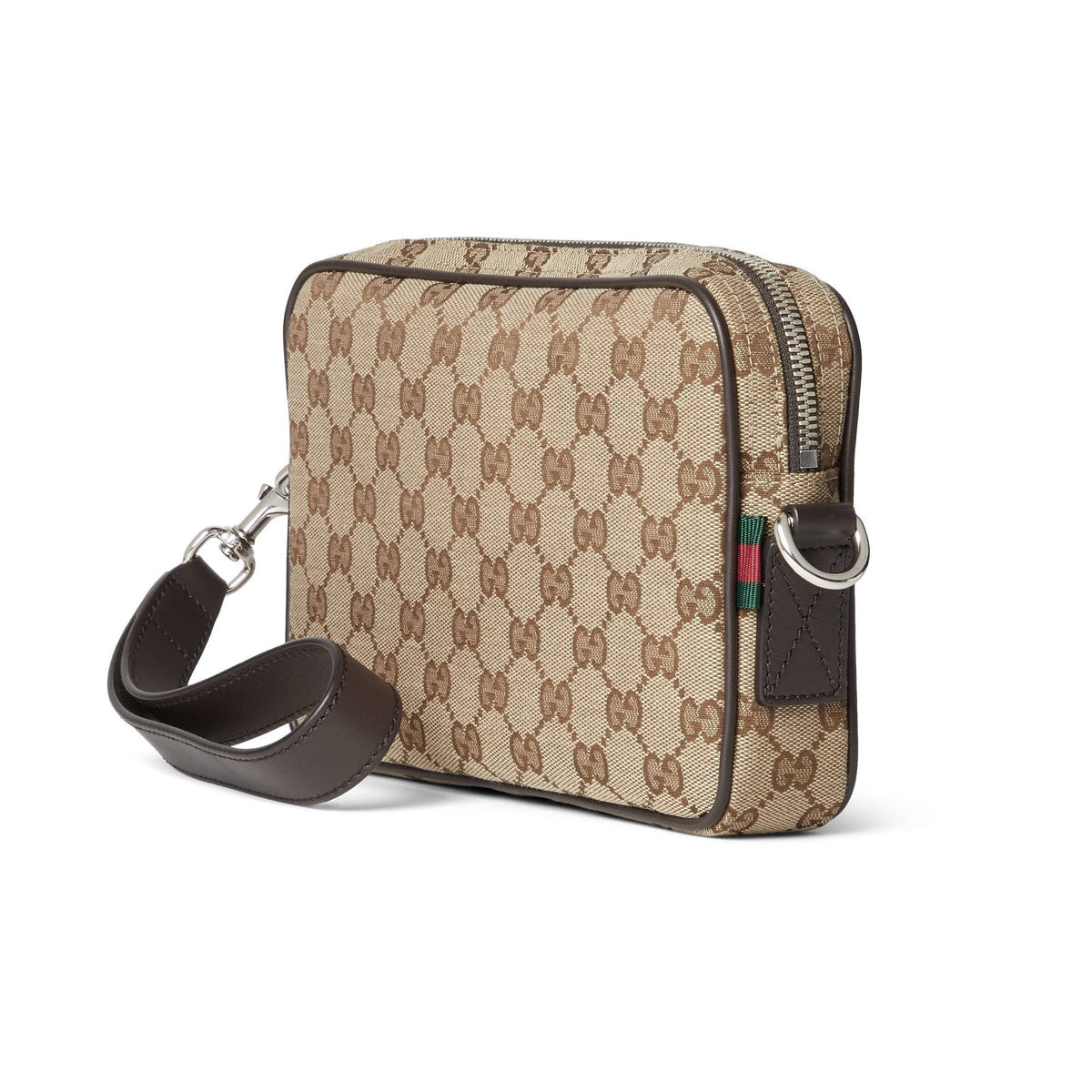 Gucci Umhängetasche Herren GG Canvas Kleine Crossbody Tasche Beige Braun 834802 FAEPS 9752