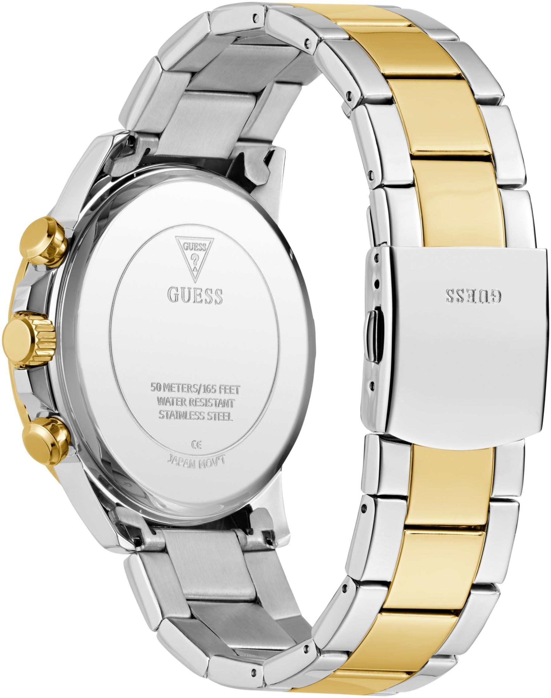Guess Herren Armbanduhr Silbergoldfarben GD WALKER GW0900G5