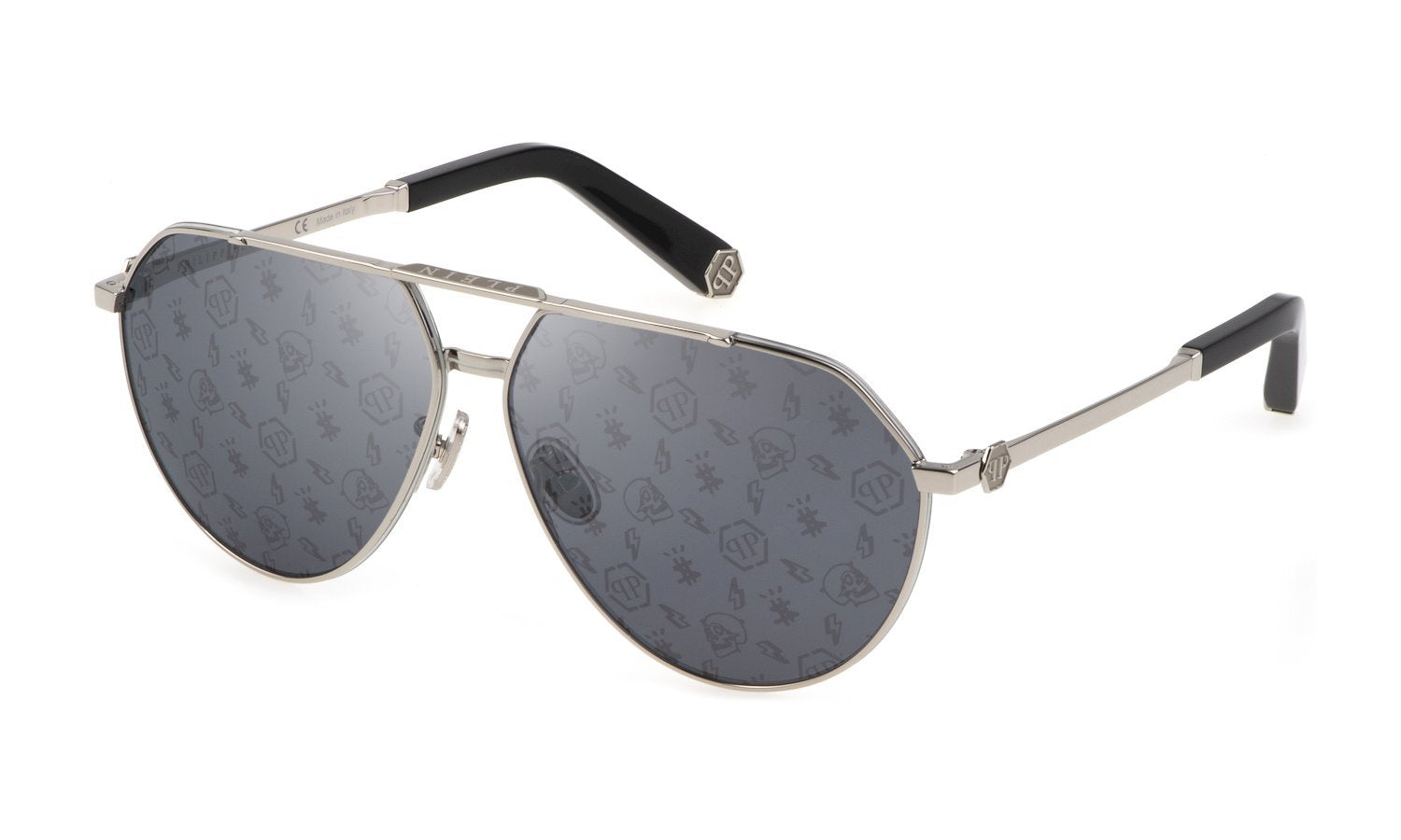 Philipp Plein Herren Sonnenbrille Mirror Lenses 64-12-145 SPP007M