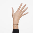 Swarovski Damen Ginger Armband Armreif Grün, Goldlegierungsschicht 5642949