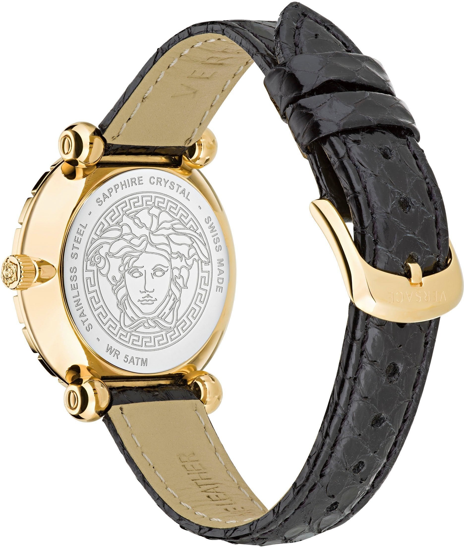 Versace Quarzuhr Greca Twist VE6I00323 - Damenuhr, Goldfarben, 35mm
