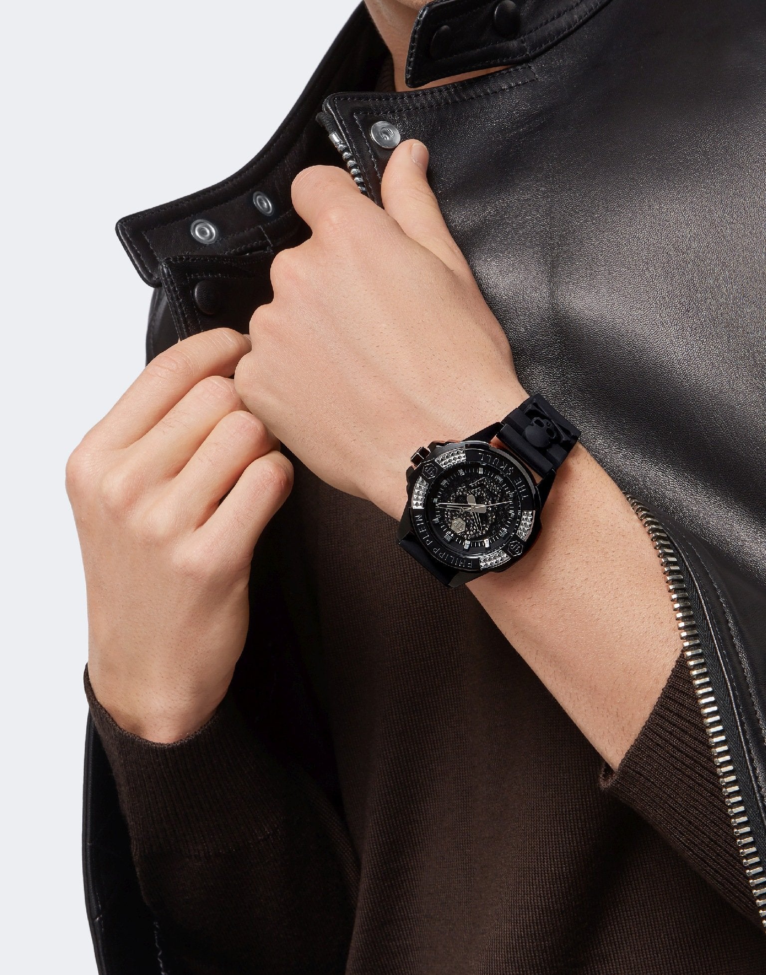 Philipp Plein Herrenuhr The $kull Titan Crystal Schwarz