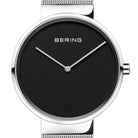 BERING Unisex Armbanduhr Classic silberfarben glänzend Edelstahl Armband und Saphirglas 14539-002