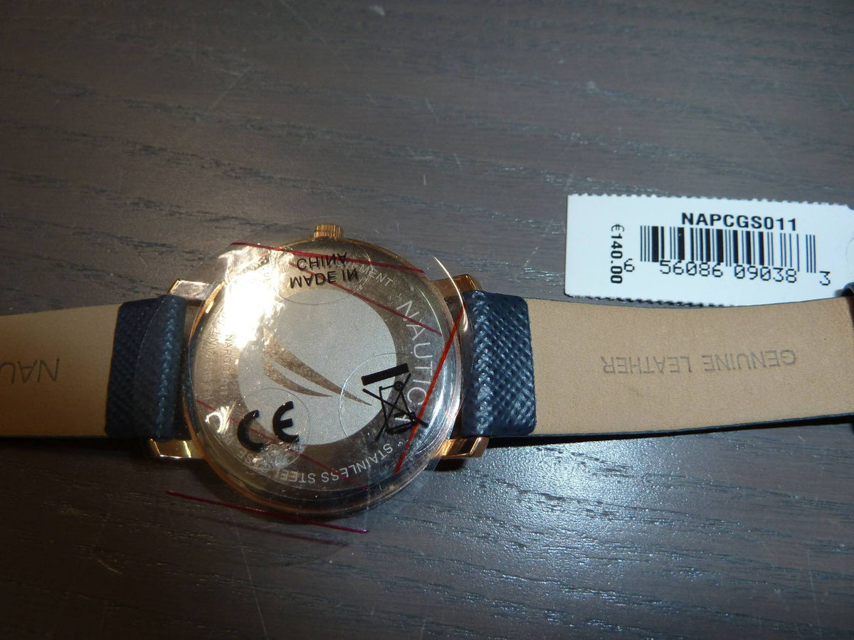 Nautica Damen Armbanduhr Coral Gables 36 mm Blau, Roségold  NAPCGS011
