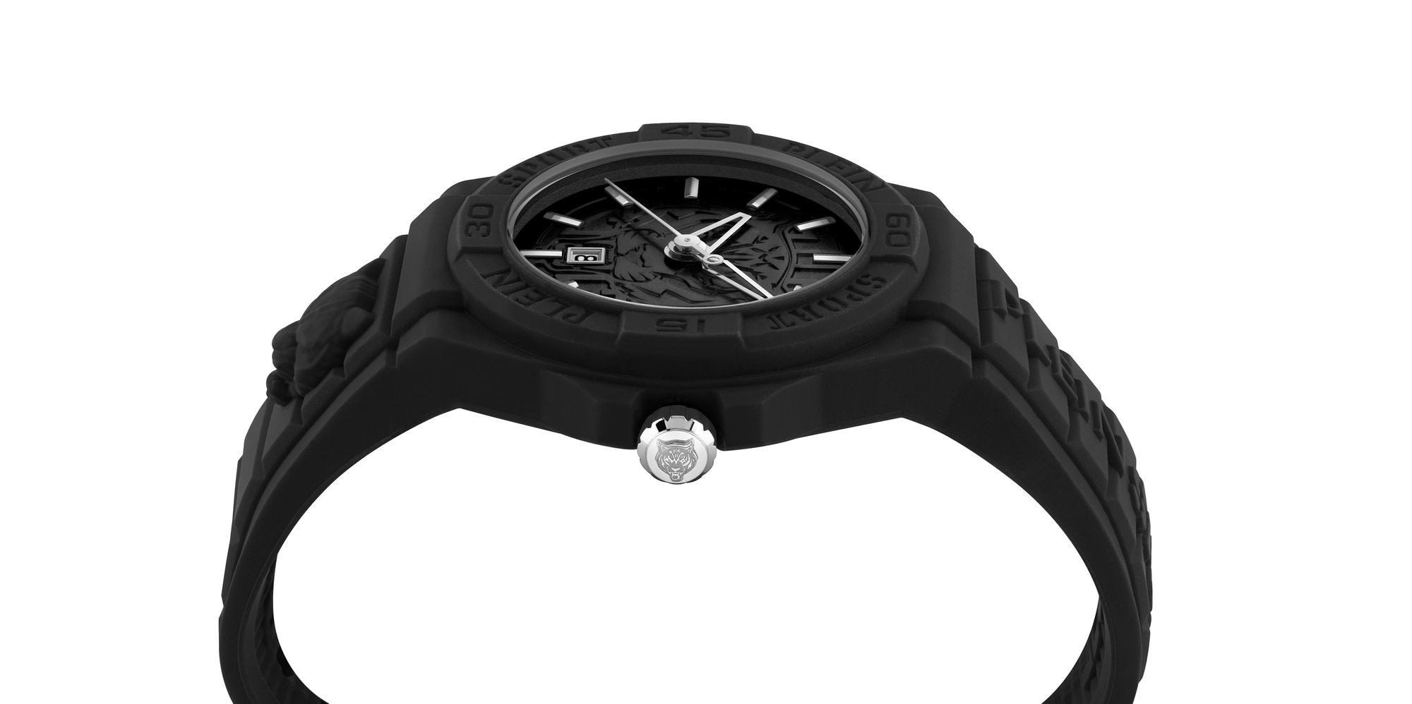 Philipp Plein Unisex Uhr New Fearless PSHDA0124 Schwarz Kunststoff 46 mm