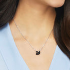 Swarovski Halskette Unisex Swan Schwarz Rhodiniert 5347330