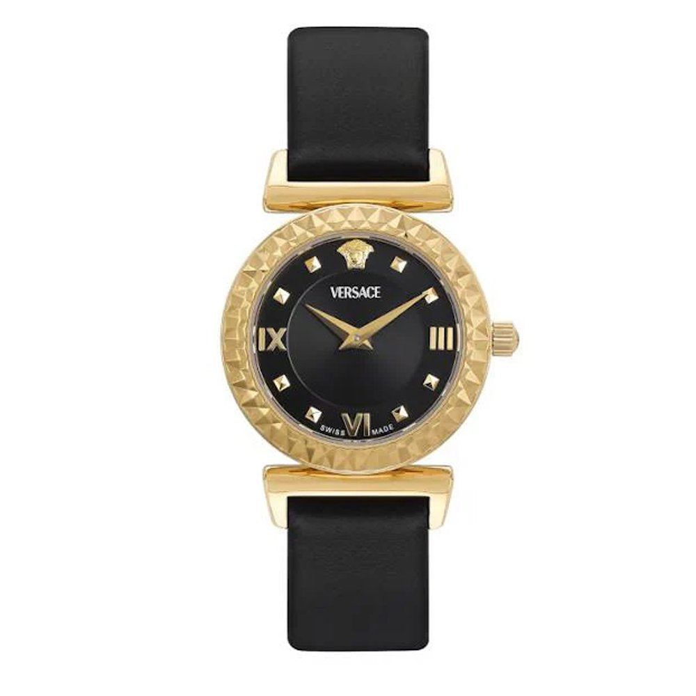 Versace Damenuhr Mini Vanity Schwarz/Gold VEGFA0125
