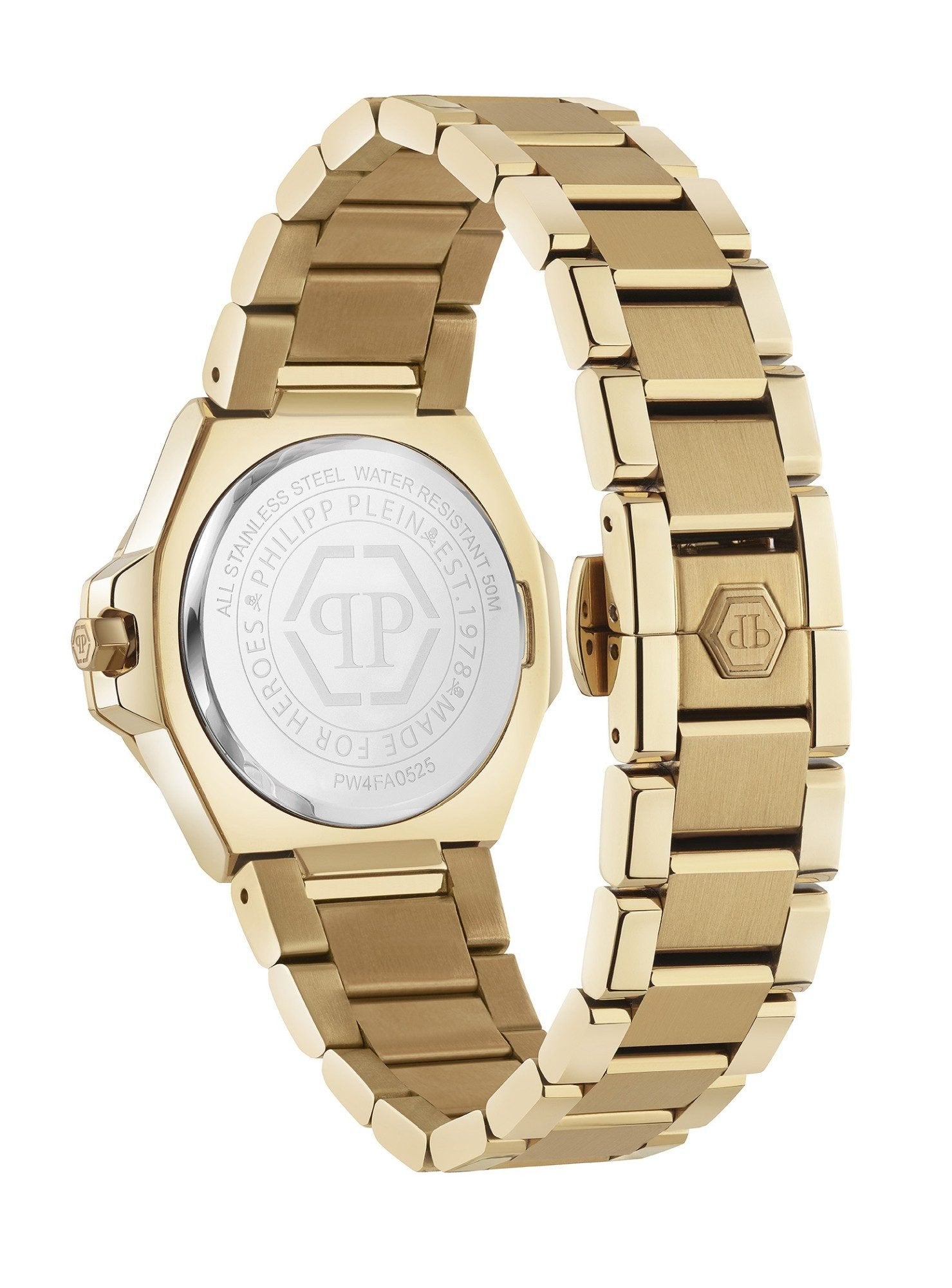 Philipp Plein Damen Uhr Royal Prestige PW4FA0525 Edelstahl Gold 33 mm Kristall‑Lünette