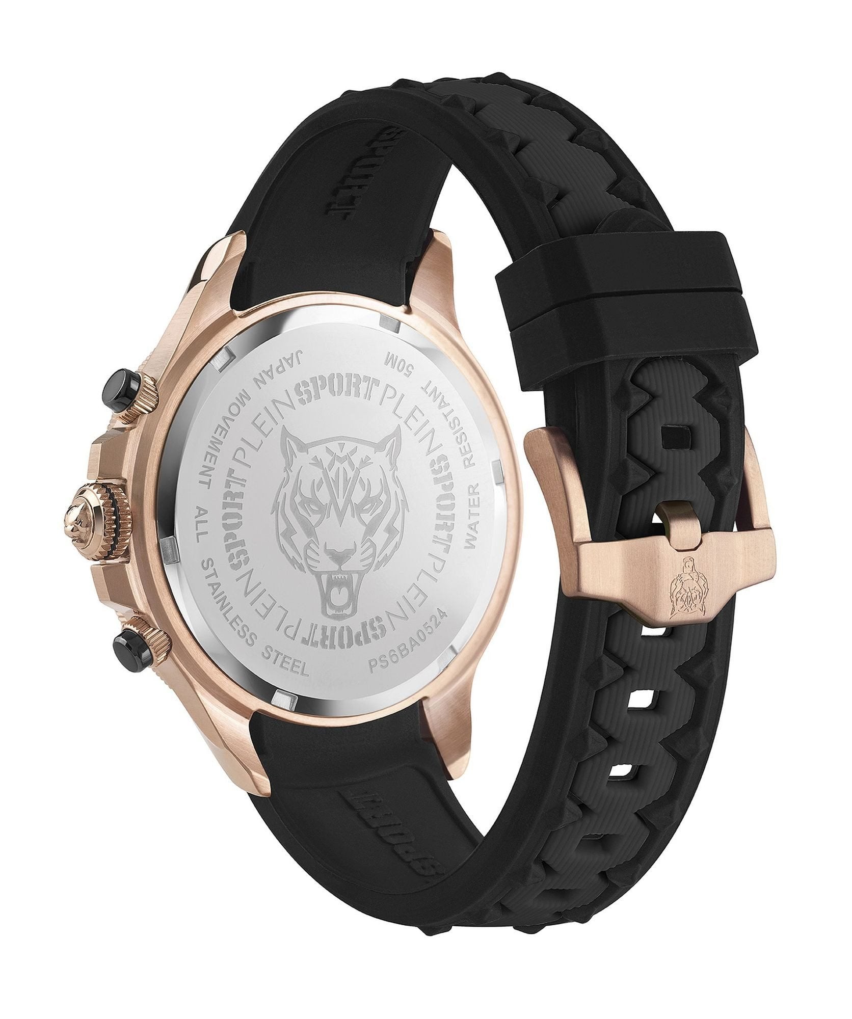 Plein Sport Herren Chronograph Warrior Tech PS6BA0624 Edelstahl 47,5 mm Schwarz