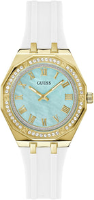 Guess Damen Quarzuhr Desire Gold Weiß Grün GW0872L1