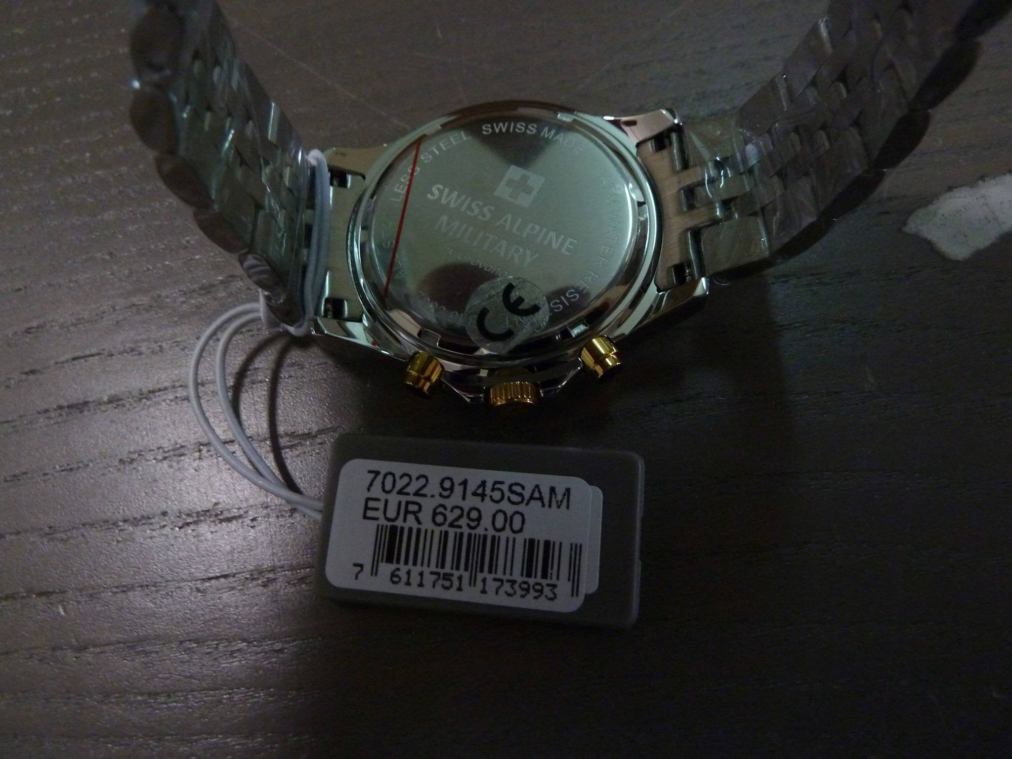 Swiss Alpine Military Herren Armbanduhr 42 mm Armband Edelstahl 7022.9145