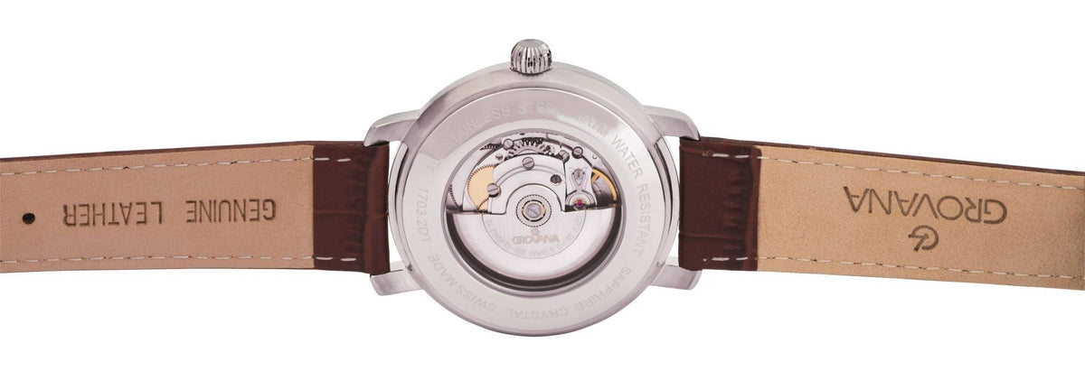 Grovana Armbanduhr Herren St Andrews Fairway Silber Rot 1703.2530