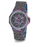 Guess Damen Armbanduhr Misfit, schwarz, pink 38 mm GW0597L2