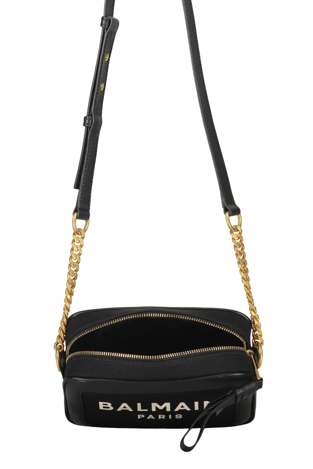 Balmain Schultertasche Damen Logo Schwarz FN6BB720TCOU_EAB