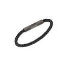 ASTON MARTIN Armband Herren AML THRILL Lederband Edelstahl Schwarz/IP Gun MJRIF5BU1