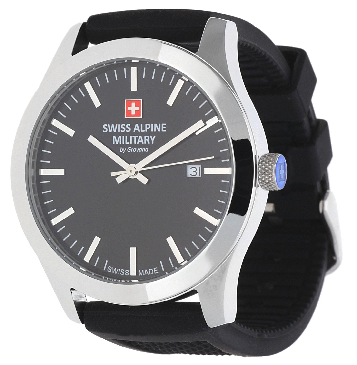 Swiss Alpine Military by Grovana Herren Armbanduhr schwarz 7055-1837SAM