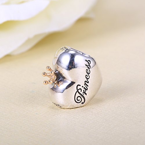 Pandora Damen-Charm Prinzessin Heart 925 Silber Zirkonia pink Kissenschliff - 791375PCZ