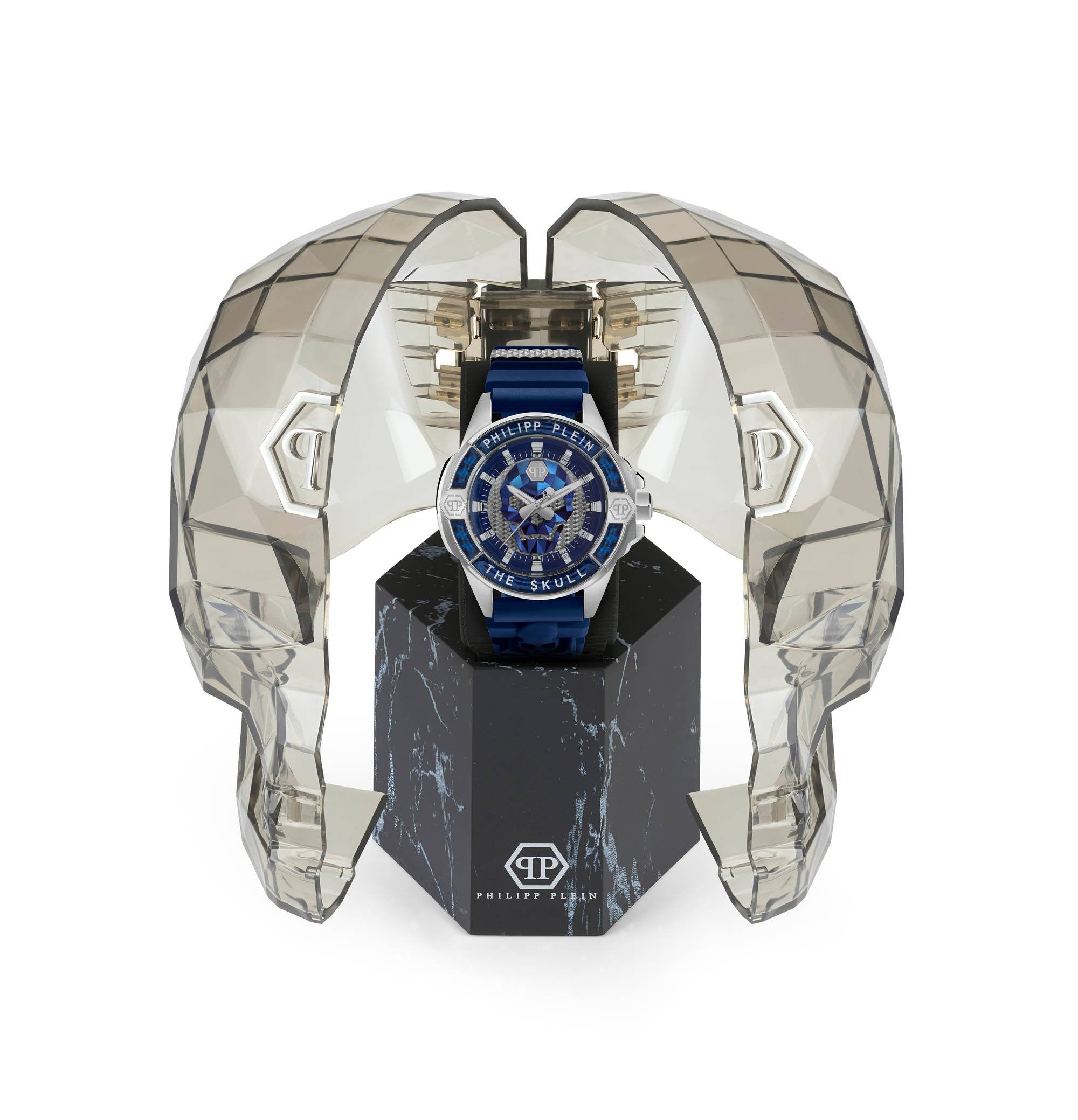 Philipp Plein Herrenuhr The $kull Carbon Fiber