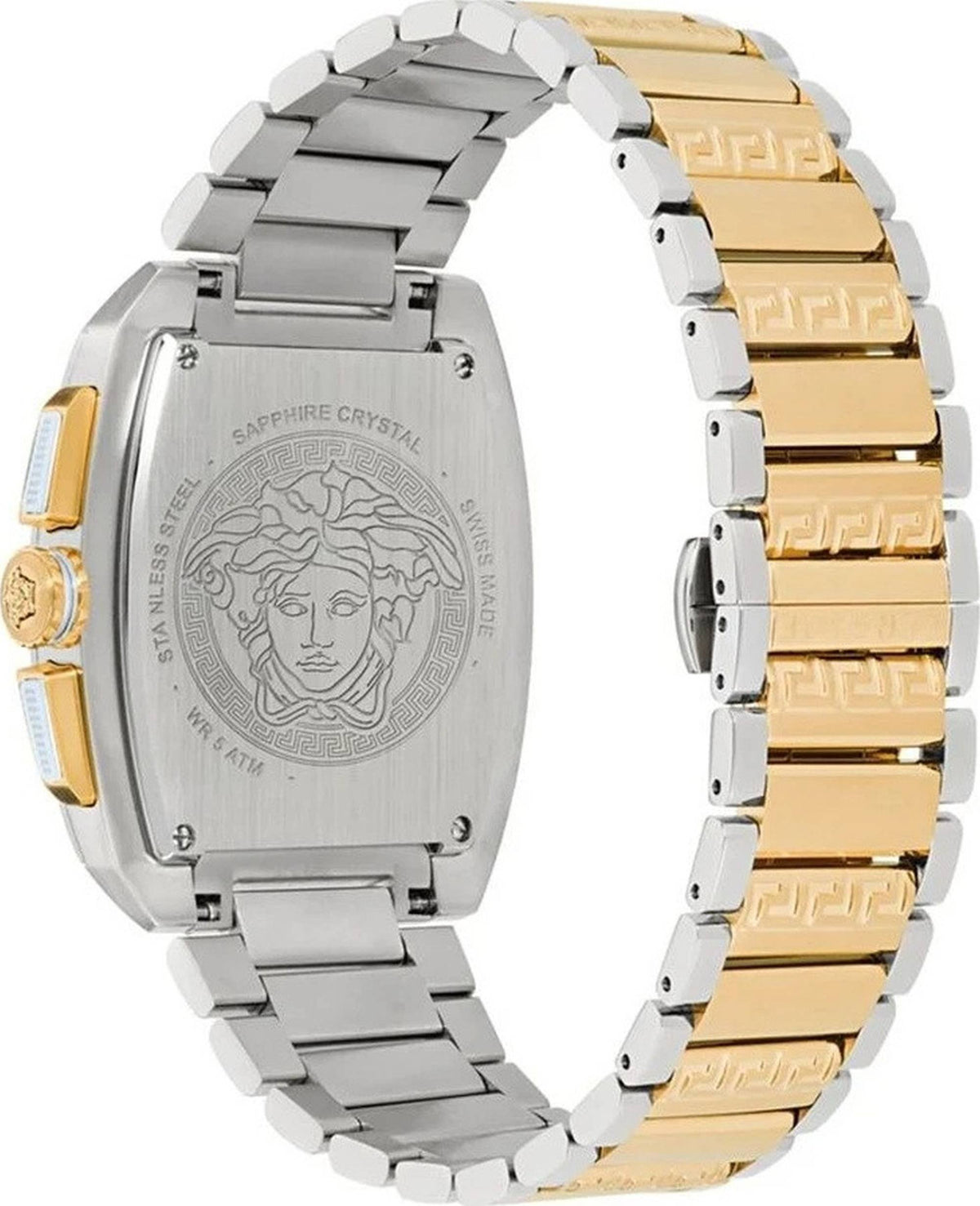 Versace Armbanduhr Herren Dominus Chronograph Bicolor Silber Gold VE6H01025