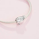 PANDORA Flugzeug Reise Charm in Silber und Sterling-Silber oxidiert Moments Collection