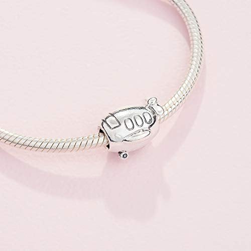 PANDORA Flugzeug Reise Charm in Silber und Sterling-Silber oxidiert Moments Collection