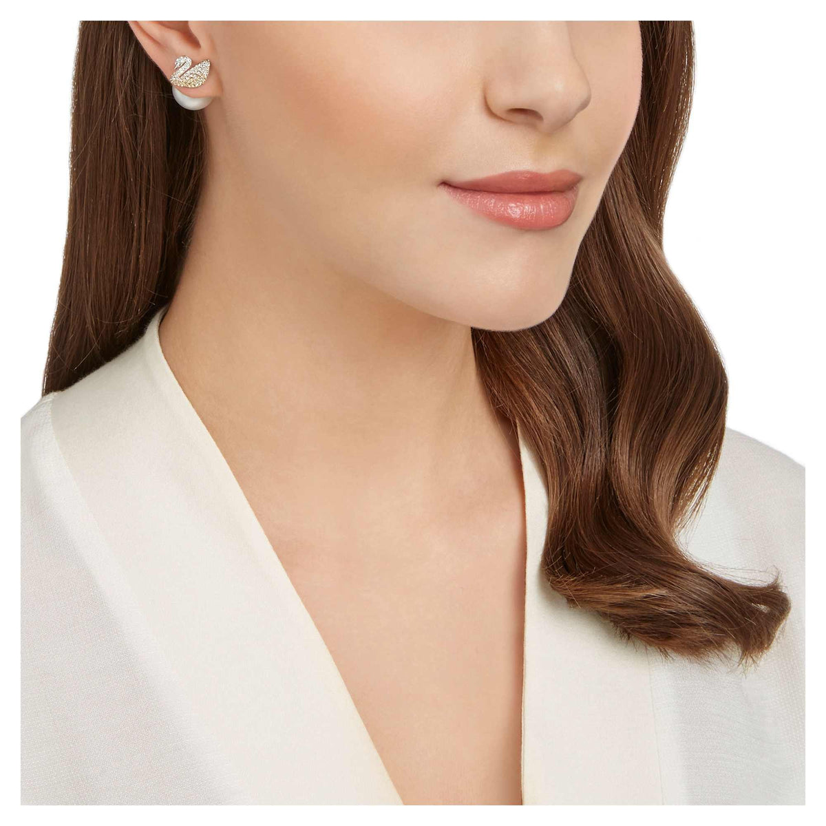 Swarovski Ohrringe Damen Iconic Swan Silberfarben 5215037