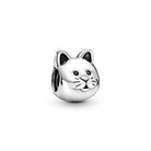 PANDORA Kätzchen Charm Sterling-Silber 10 x 11,5 x 9,8 mm (T/H/B)