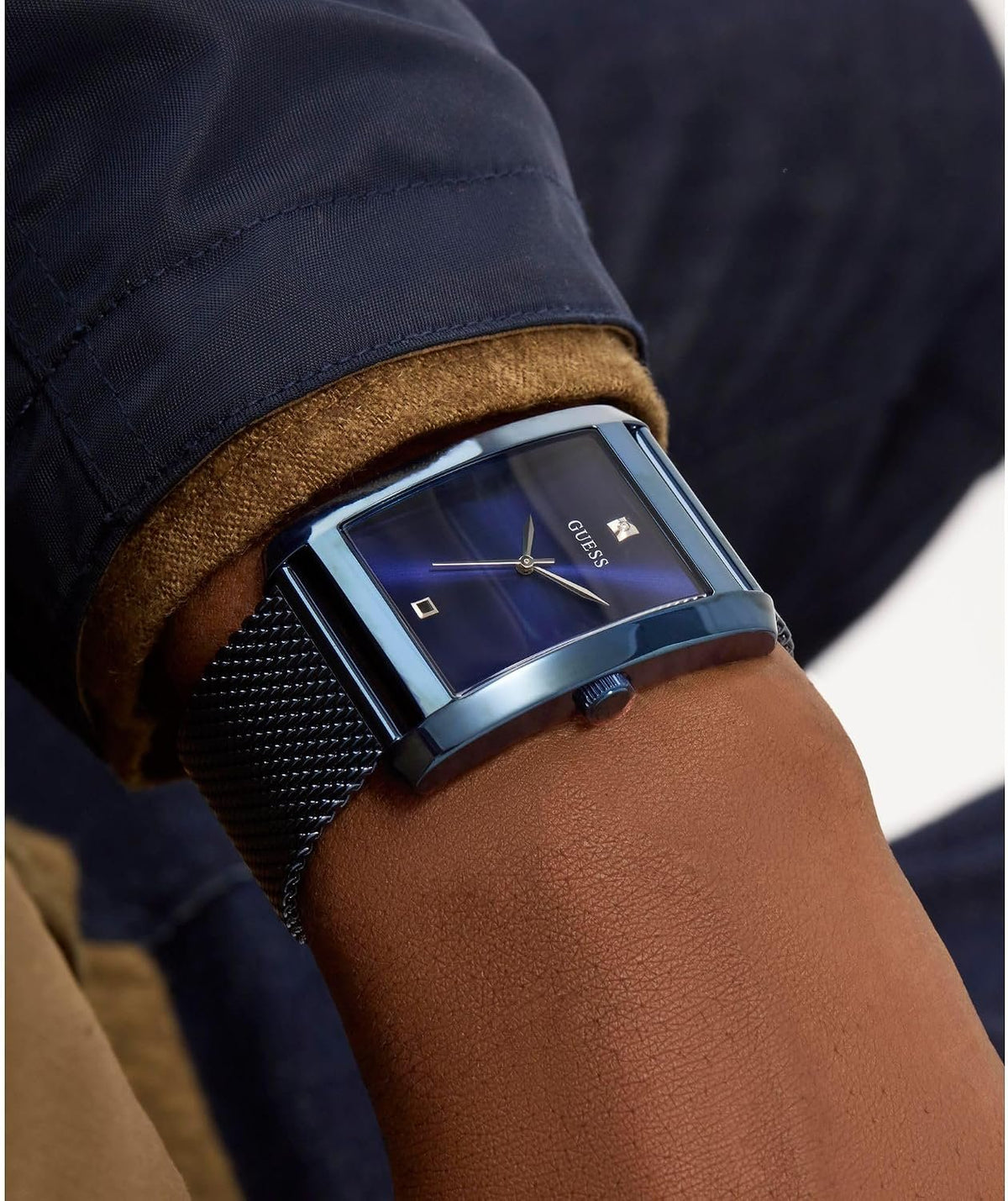 Guess Armbanduhr Herren Clyde Analog Blau GW0898G2