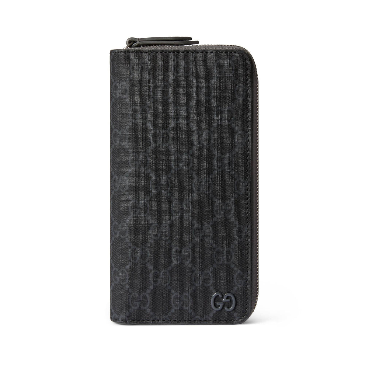 Gucci Geldbörse Herren Bi Color Zip Around Wallet Schwarz 822051-FACQC-1048