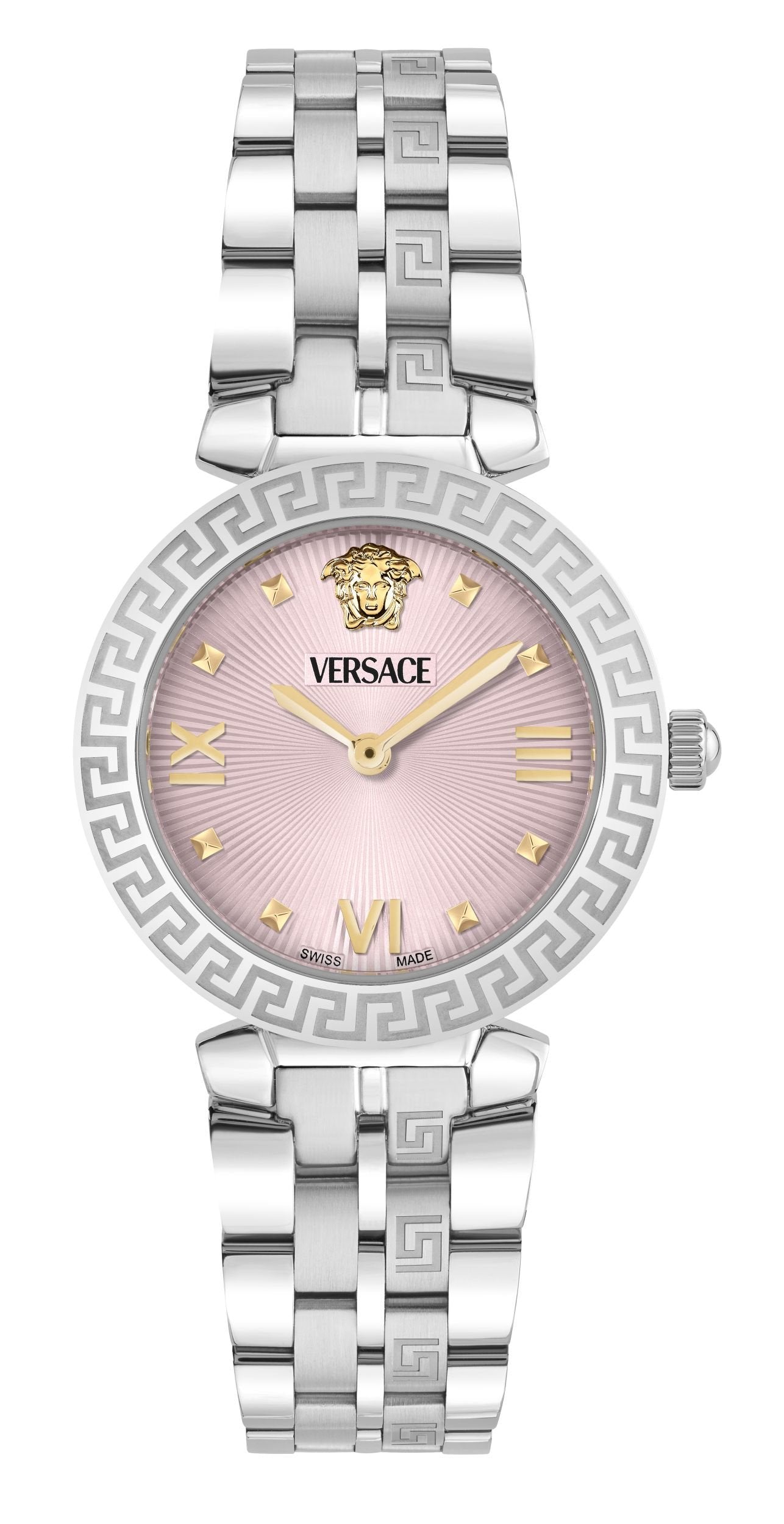 Versace Armbanduhr Damen Daphnis Rest Silber Hellrosa VEOCA0725