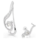 Swarovski Unisex Ariana Grande x Swarovski Ohrclips Music Note Weiß Rhodiniert 5720866