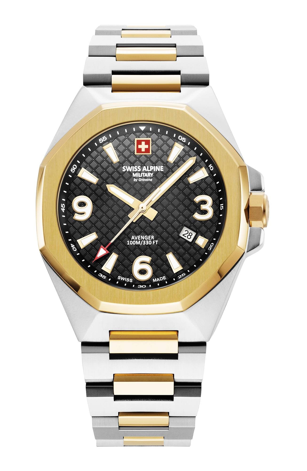 Swiss Alpine Military Herren Armbanduhr 42 mm Avenger silber 7005.1147
