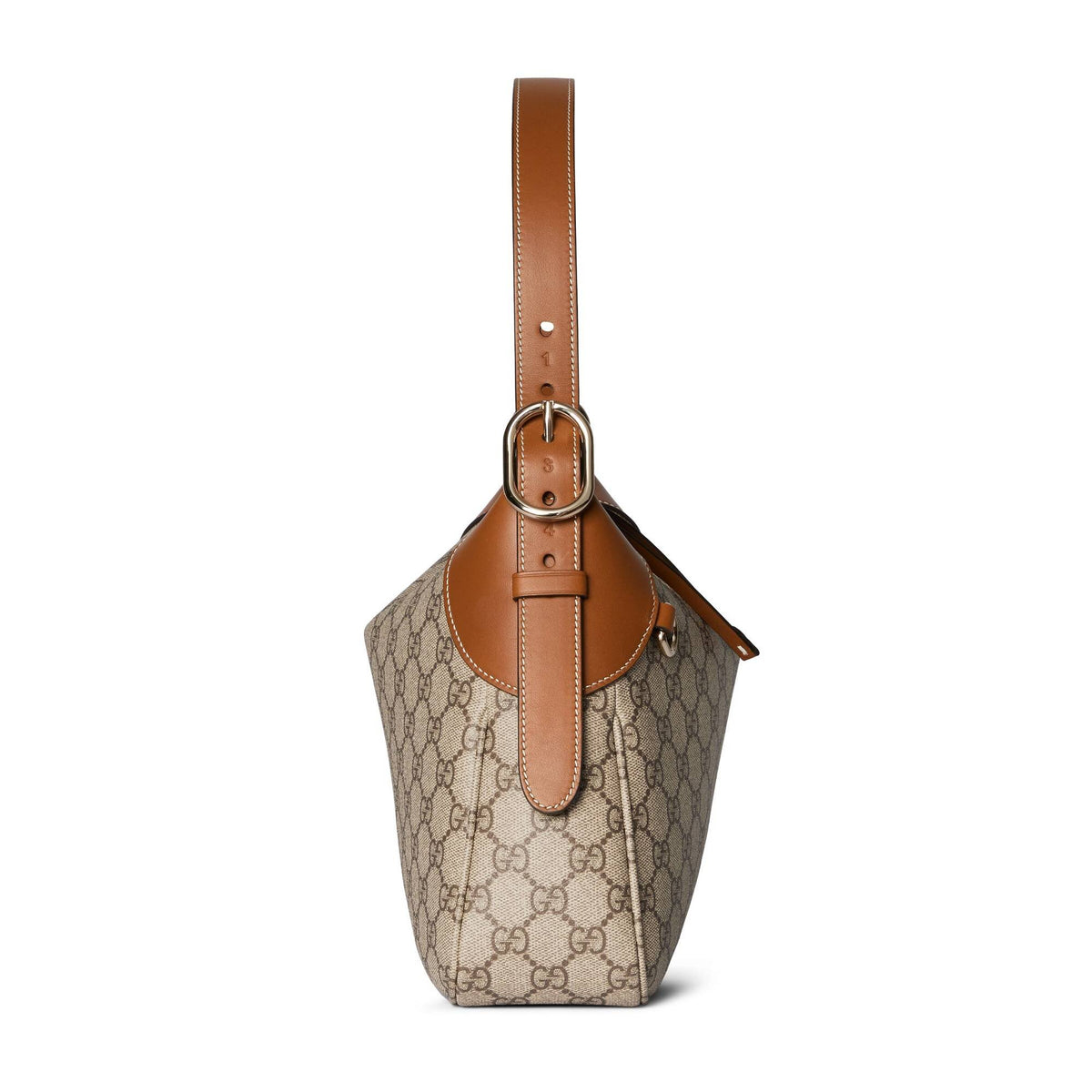 Gucci Schultertasche Damen GG Emblem Medium Shoulder Bag Beige 815216FAD6L9758