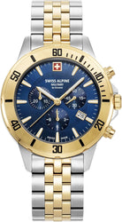 Swiss Alpine Military by Grovana Herrenuhr Cruiser Chronograph Bicolor Blau 7024.9145