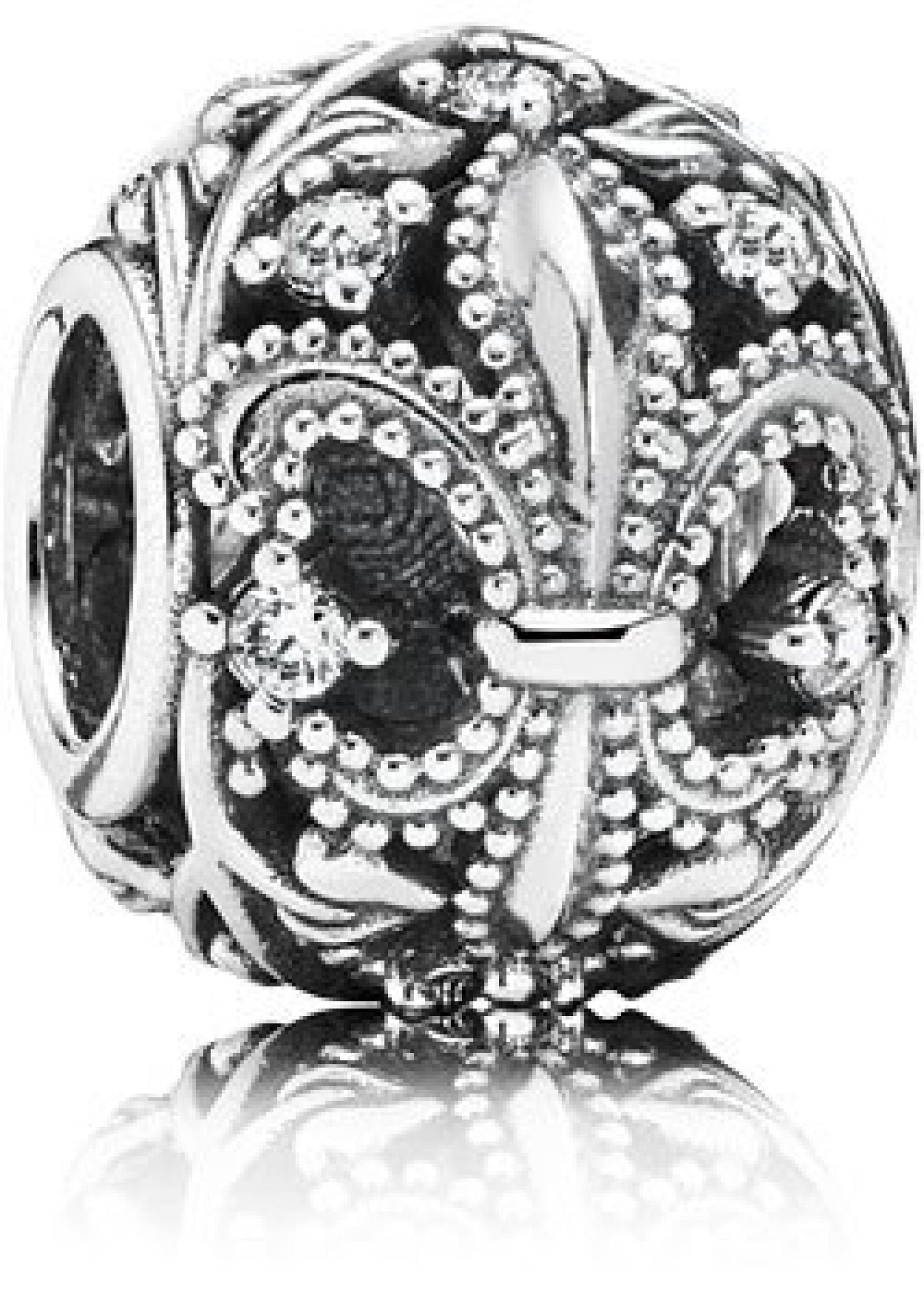 Pandora Charm Damen Lilie Fleur de Lis Silber 791378CZ