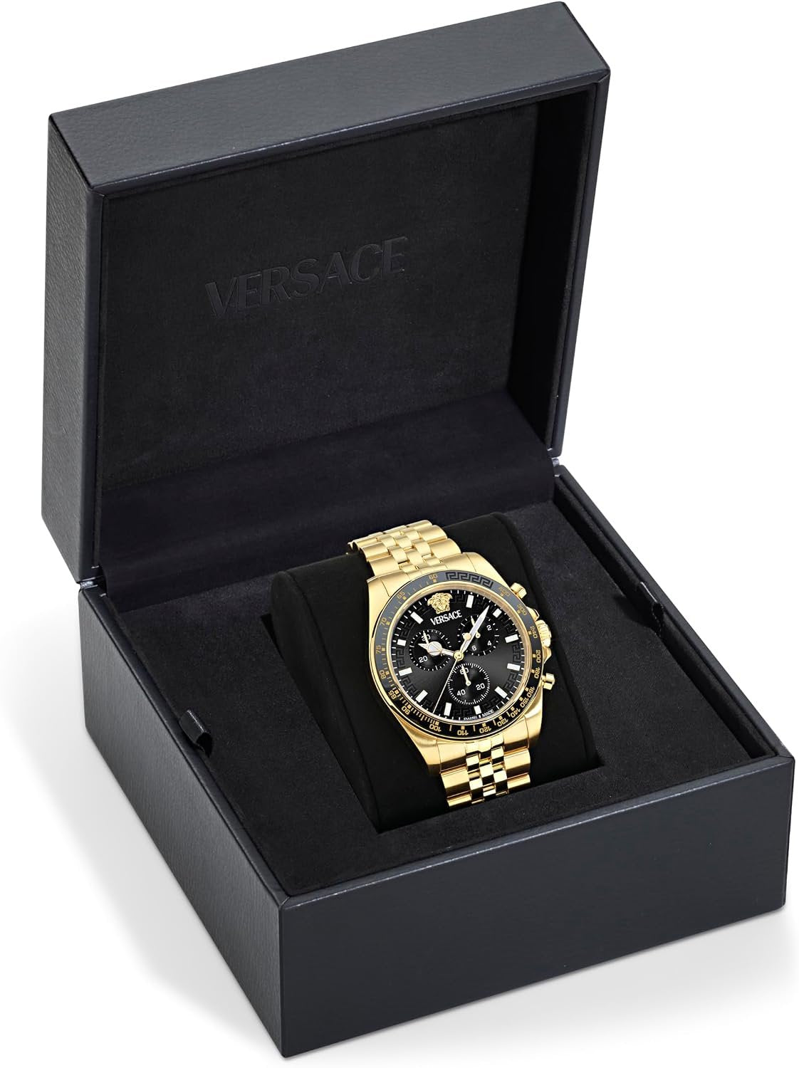 Versace Herren Chronograph Quarz Armbanduhr Greca Chr Wave