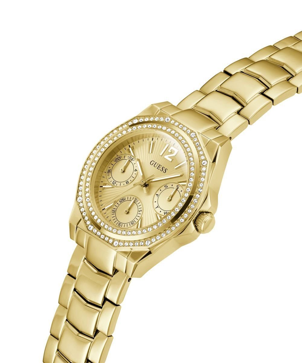 Guess Damen Multifunkion Armbanduhr RITZY gold 36 mm GW0685L2