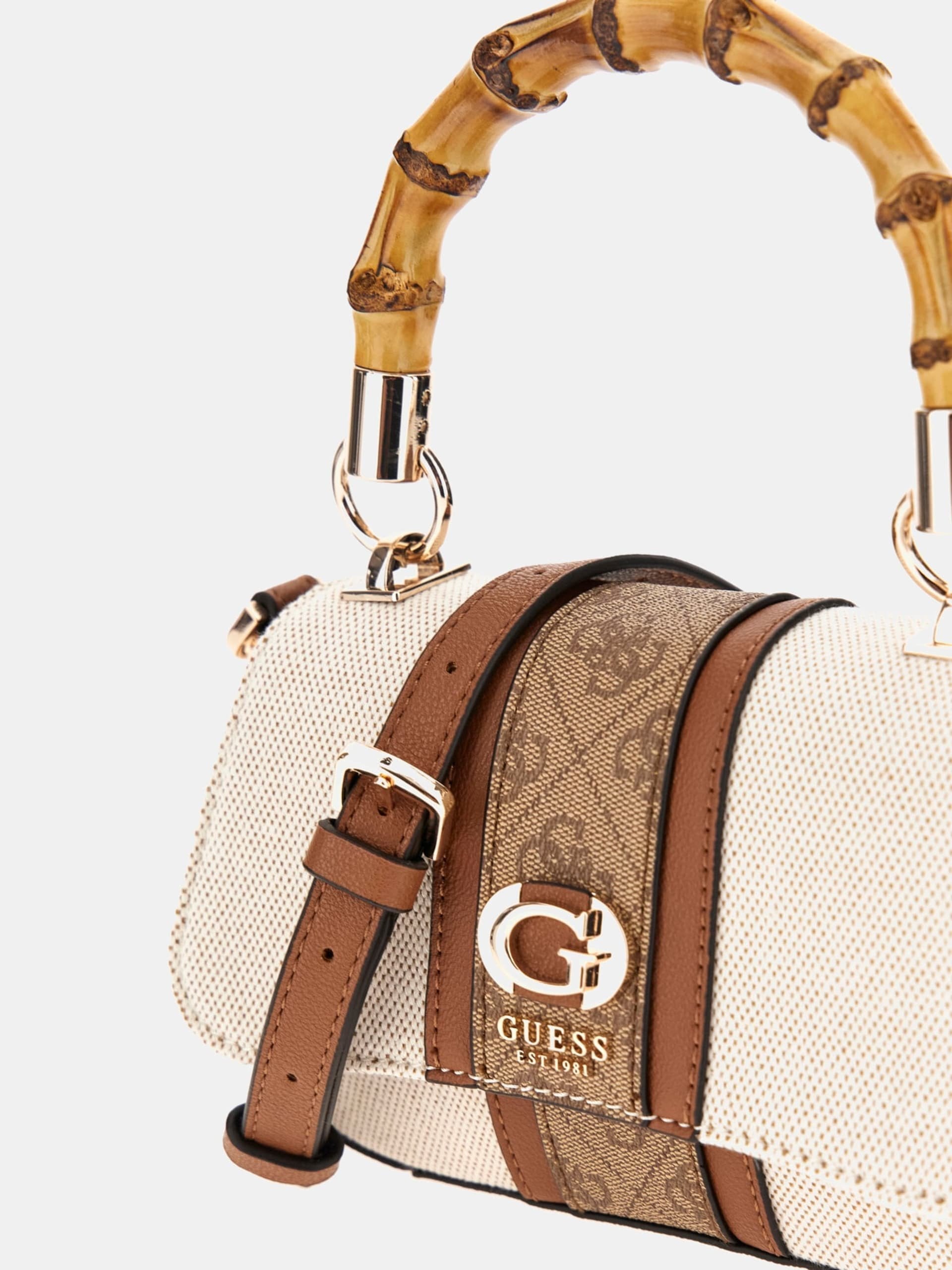 Guess Handtasche Damen Kerima Bamboo Handle Natural HWAG9337780NLL
