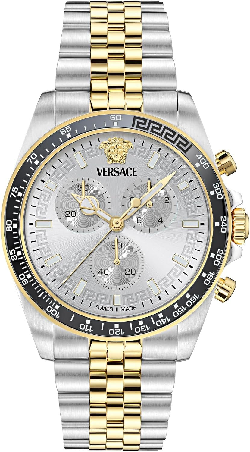 Versace Herren Chronograph Quarz Armbanduhr Greca Chr Wave
