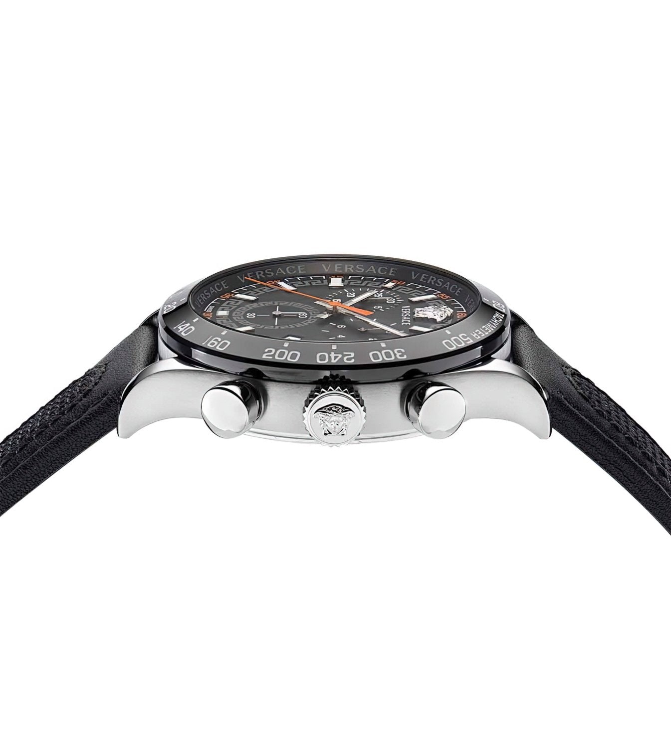 Versace Herren Chronograph Hellenyium Chrono Schwarz Gold VE2U00122