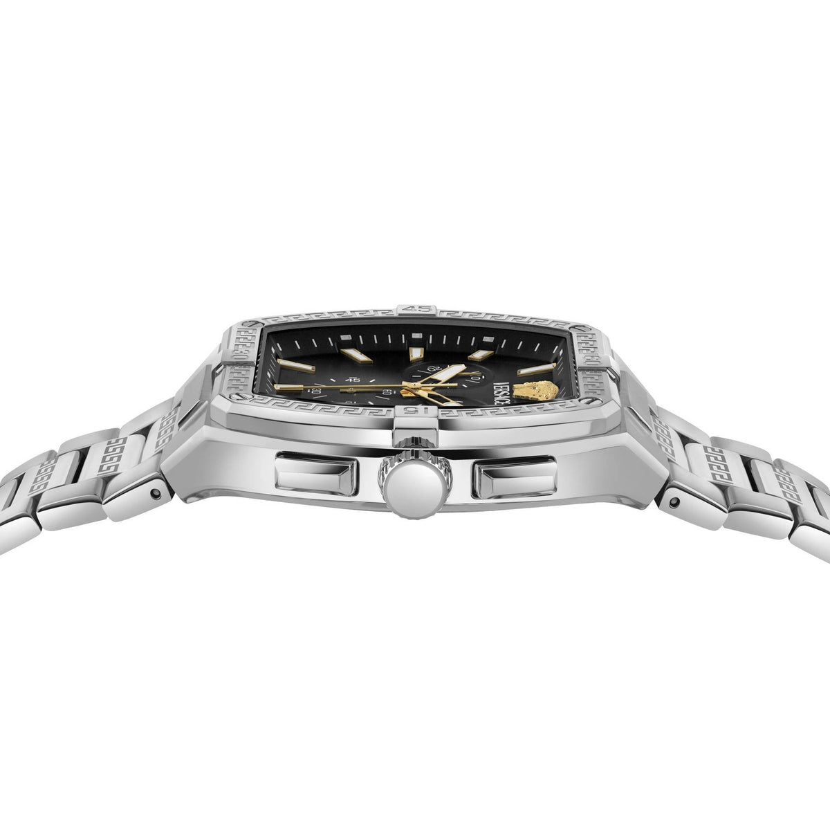 Versace Armbanduhr Herren Sporty Greca Silber Schwarz VESP01125