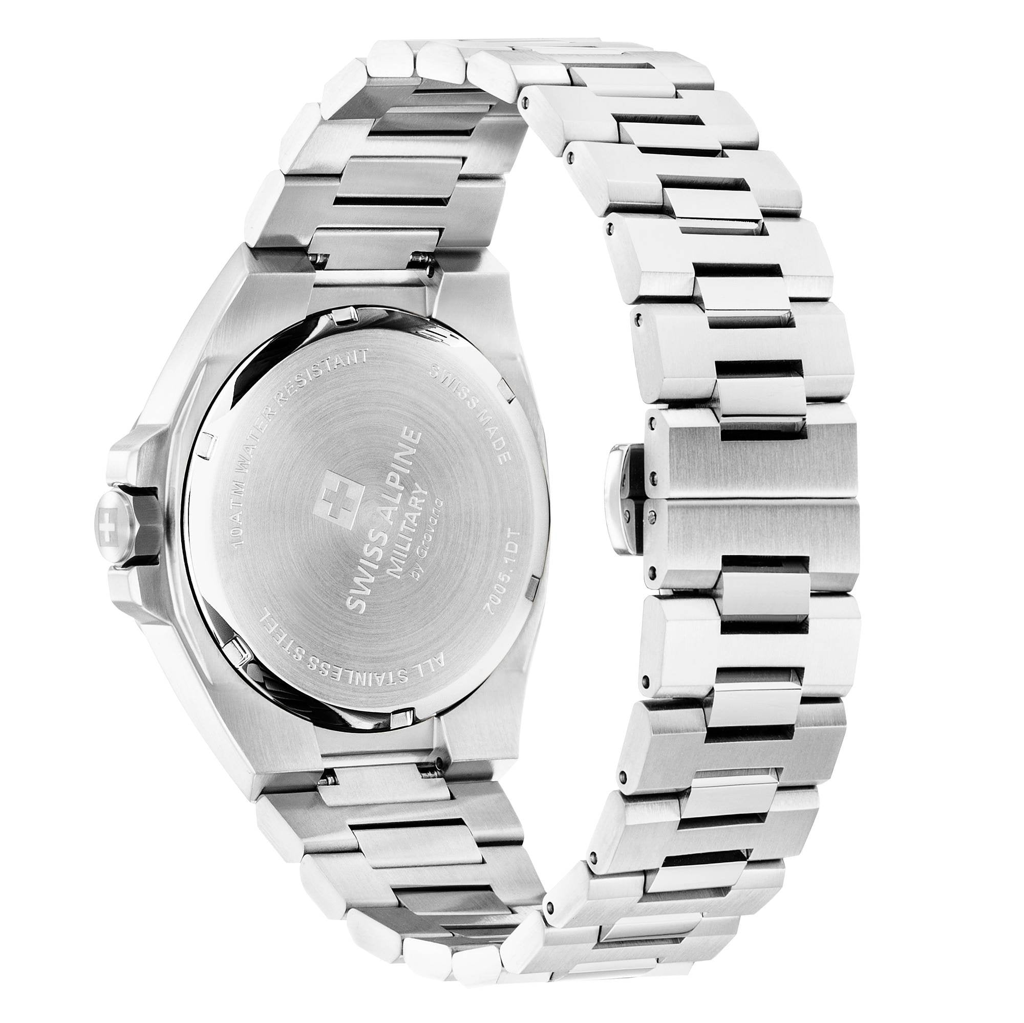 Swiss Alpine Military Herren Armbanduhr 42 mm Avenger silber 7005.1135