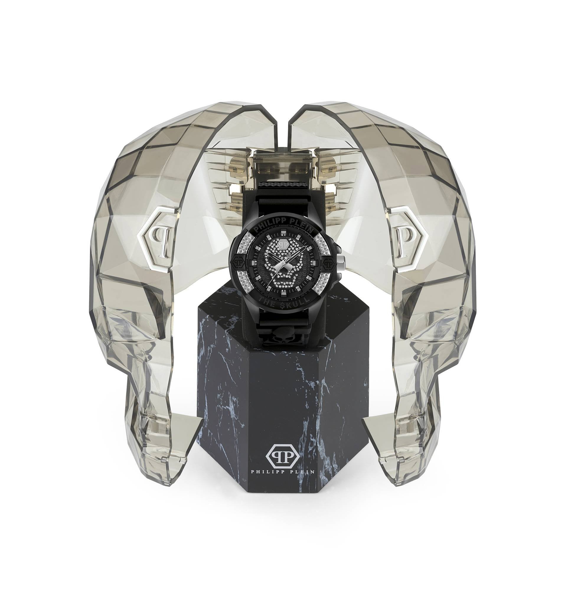 Philipp Plein Herrenuhr The $kull Titan Crystal Schwarz